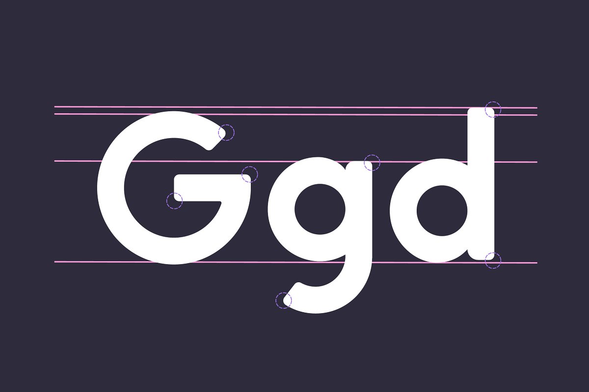 Beispiel einer George Round Bold-Schriftart